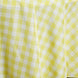 108 Round Yellow/White Checkered Wholesale Gingham Polyester Linen Picnic Restaurant Dinner Tablecloth