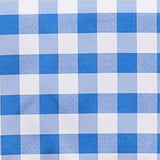 Buffalo Plaid Tablecloths | 54"x54" Square | White/Blue | Checkered Gingham Polyester#whtbkgd