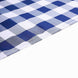 Buffalo Plaid Tablecloth | 90 inch Round | White/Navy Blue | Checkered Polyester Tablecloth