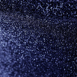Navy Blue Metallic Shimmer Tinsel Spandex Cocktail Table Cover#whtbkgd