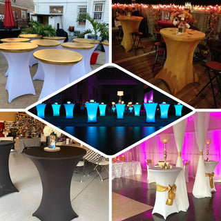 Make a Statement with the Purple Cocktail Spandex Table Cover