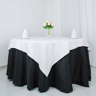 Elevate Your Event Decor with a 70" White Square Table Overlay Elevate Your Event Decor with a 70" White Square Table Overlay