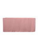 6FT Dusty Rose Fitted Polyester Rectangular Table Cover