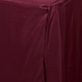 6FT Fitted BURGUNDY Wholesale Polyester Table Cover Wedding Banquet Event Tablecloth#whtbkgd