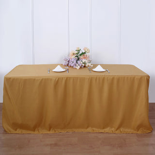 Create a Luxurious Atmosphere with a Gold Polyester Table Cover