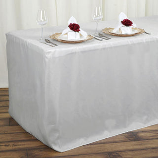 Versatile and Durable Silver Table Cover