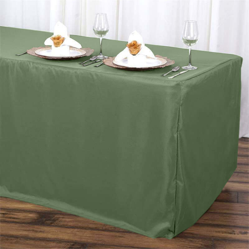 Polyester Poplin Fitted, Box Cover Tablecloth (Kelly Green, 72