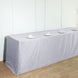 8FT White Fitted Polyester Rectangular Table Cover