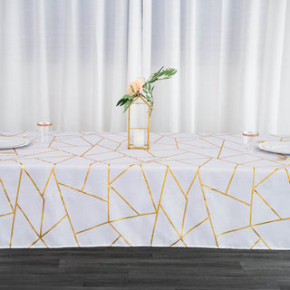 Create a Chic and Memorable Event with our White Polyester Tablecloth