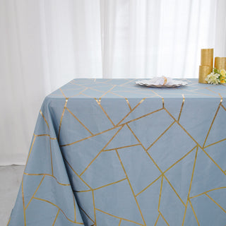 Unleash Your Creativity with the Gold Foil Geometric Pattern Tablecloth