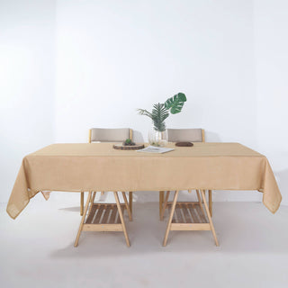 Elegant and Natural: 60x102 Natural Seamless Rectangular Tablecloth