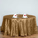 120" Gold Pintuck Round Tablecloth