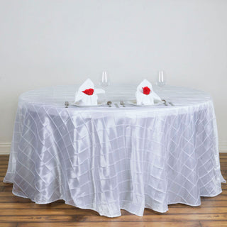 The Perfect White Pintuck Tablecloth for Any Event