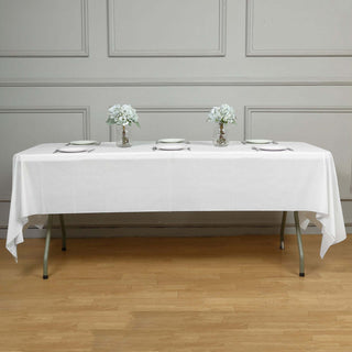 <strong>Versatile White Rectangle PVC Waterproof Tablecloths</strong> <strong>Versatile White Rectangle PVC Waterproof Tablecloths</strong>