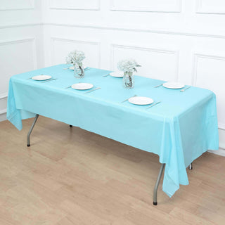 Create a Stunning Table Setting with the Light Blue Plastic Tablecloth Create a Stunning Table Setting with the Light Blue Plastic Tablecloth