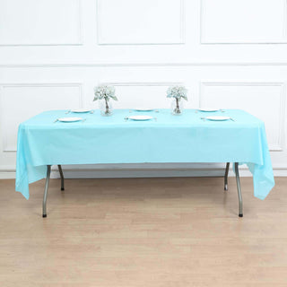 Elevate Your Event Decor with the Light Blue Plastic Tablecloth Elevate Your Event Decor with the Light Blue Plastic Tablecloth