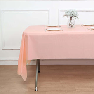 Elevate Your Event with Blush Waterproof Plastic Tablecloth Elevate Your Event with Blush Waterproof Plastic Tablecloth