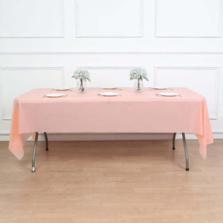Blush Waterproof Plastic Tablecloth for Elegant Event Decor Blush Waterproof Plastic Tablecloth for Elegant Event Decor