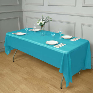 Turquoise Waterproof Plastic Tablecloth: Protect Your Table in Style Turquoise Waterproof Plastic Tablecloth: Protect Your Table in Style