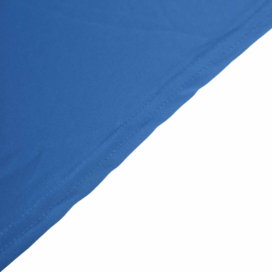 8ft Royal Blue Open Back Stretch Spandex Table Cover, Rectangular Fitted Tablecloth