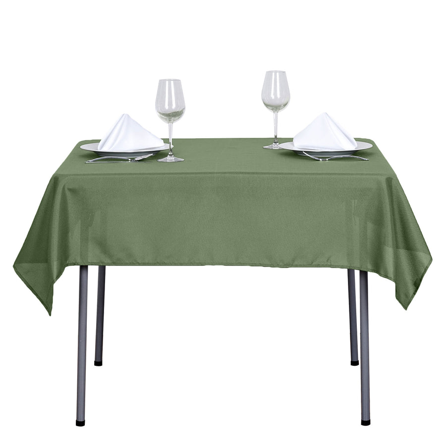 54" Olive Green Square Polyester Tablecloth