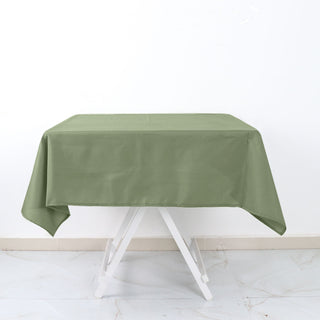 Elevate Your Event with the Dusty Sage Green Square Tablecloth