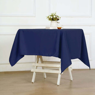 Create an Unforgettable Atmosphere with the Navy Blue Polyester Tablecloth Create an Unforgettable Atmosphere with the Navy Blue Polyester Tablecloth