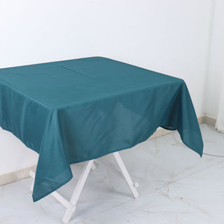 Create Memorable Events with the Peacock Teal Square Tablecloth