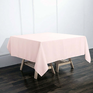 Elevate Your Event with the Blush Square Polyester Tablecloth Elevate Your Event with the Blush Square Polyester Tablecloth