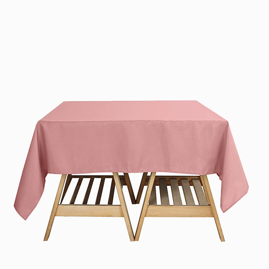 70inch Dusty Rose Square Polyester Tablecloth