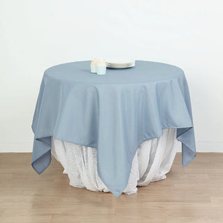 Durable and Stylish: The Dusty Blue Square Seamless Polyester Tablecloth