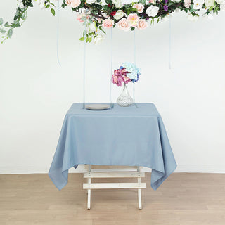 Elevate Your Event with the Dusty Blue Square Seamless Polyester Tablecloth