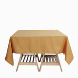 70 inches Gold Square Polyester Tablecloth