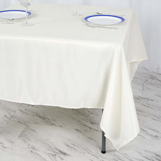 Create a Luxurious Atmosphere with the 70x70 Ivory Square Table Overlay Create a Luxurious Atmosphere with the 70x70 Ivory Square Table Overlay