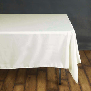 Create Memorable Moments with the Ivory Square Polyester Tablecloth Create Memorable Moments with the Ivory Square Polyester Tablecloth