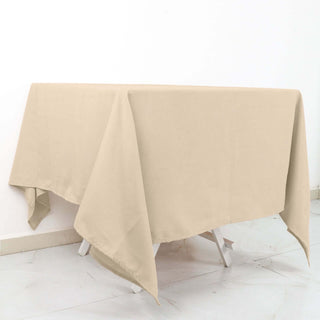 Elevate Your Event Decor with the 70"x70" Nude Polyester Square Tablecloth Elevate Your Event Decor with the 70"x70" Nude Polyester Square Tablecloth