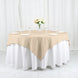 70inch Nude Polyester Square Table Overlay