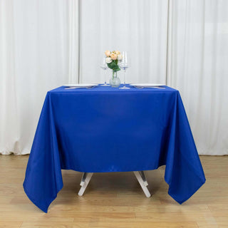 Elevate Your Event with the Royal Blue Premium Polyester Square Tablecloth Elevate Your Event with the Royal Blue Premium Polyester Square Tablecloth