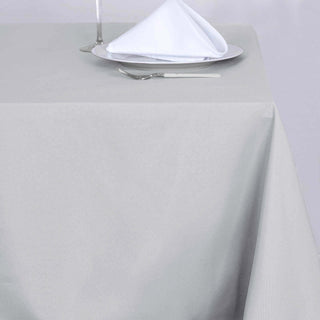 Create Unforgettable Moments with the Silver Square Polyester Tablecloth Create Unforgettable Moments with the Silver Square Polyester Tablecloth