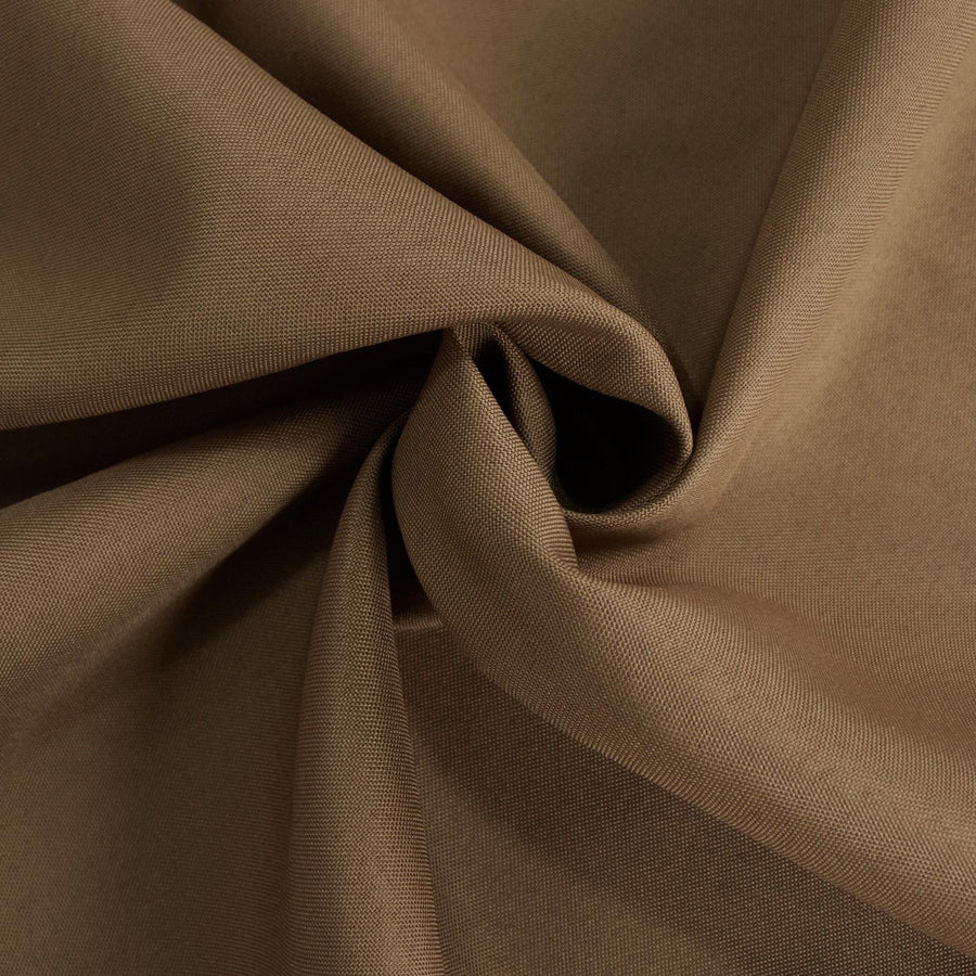 70inch Taupe Polyester Square Tablecloth#whtbkgd