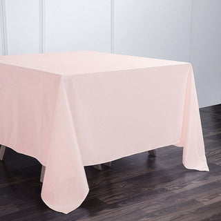 Blush Square Polyester Tablecloth - Add Elegance to Your Events Blush Square Polyester Tablecloth - Add Elegance to Your Events
