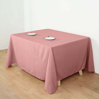 Unleash Your Creativity with the Dusty Rose 90"x90" Square Polyester Tablecloth Unleash Your Creativity with the Dusty Rose 90"x90" Square Polyester Tablecloth