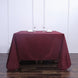 90 Inch Burgundy Seamless Square Polyester Tablecloth