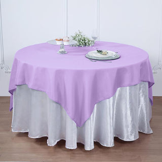 Lavender Lilac Square Seamless Polyester Table Overlay