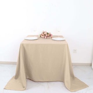 Elevate Your Event Decor with the Nude Square Polyester Tablecloth Elevate Your Event Decor with the Nude Square Polyester Tablecloth