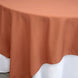 90inch Terracotta (Rust) Seamless Square Polyester Table Overlay