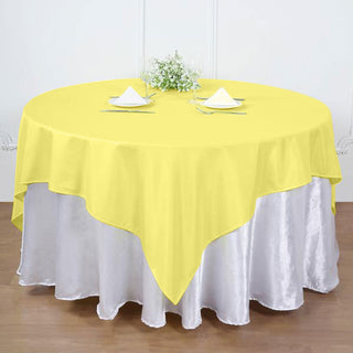 Brighten up Your Events with a Yellow Square Table Overlay