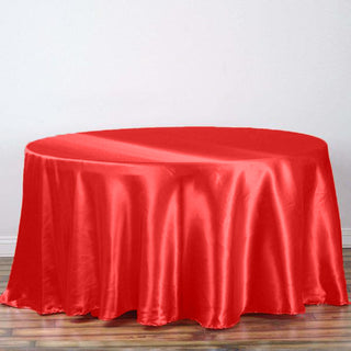 Enhance Your Table Decor with a Red Satin Tablecloth