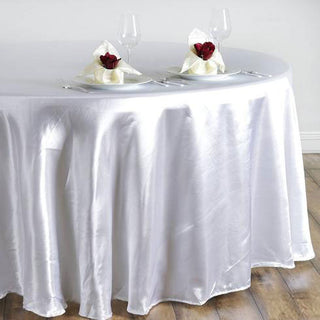 Elegant White Satin Tablecloth for a Stunning Touch