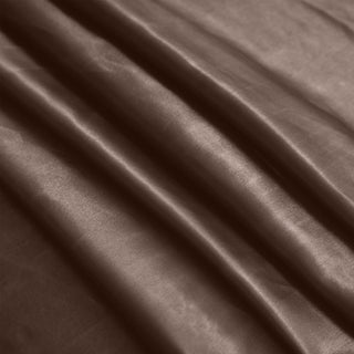 Create Memorable Moments with the 120" Chocolate Seamless Satin Round Tablecloth